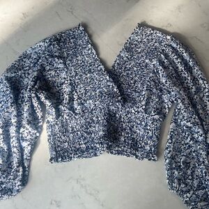 Abercrombie & Fitch Blue Floral Blouse